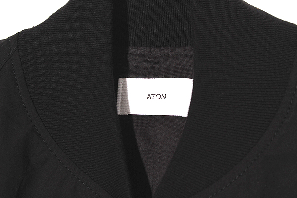 ATON エイトン フライトジャケット ブラック セール】【ATON / エイトン】STRETCH WOOLY NYLON FLIGHT JACKET