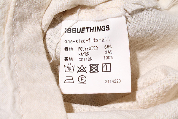 ISSUETHINGS イシューシングス SIZE:ONE Type 5-2 no collar jacket