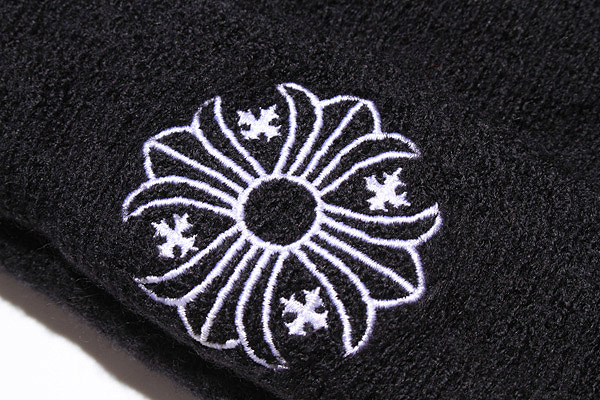 Chrome Hearts ブラックキャップ フラワーパターン