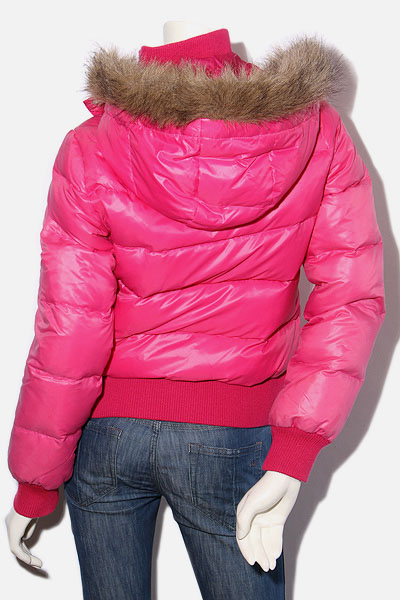 tommy girl トミーガール フェイクファーフーデッド ナイロン ダウン