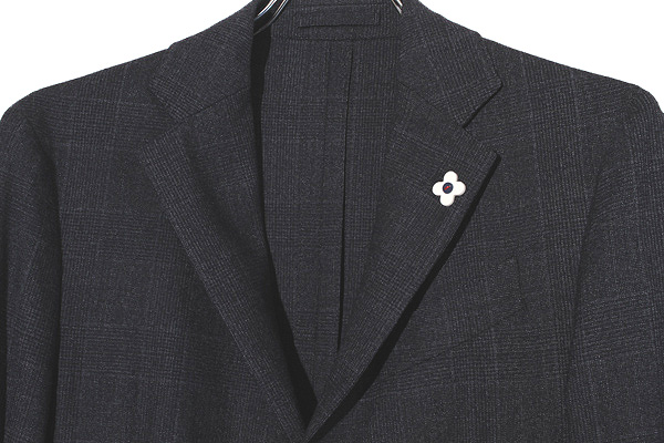 LARDINI ラルディーニ チェック柄 ウール 背抜き テーラード