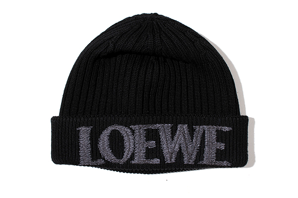 新品未使用 LOEWE ロエベ ニット帽 アナグラムブローチビーニー ブラック 楽天市場】ロエベ(LOEWE) アナグラム ブローチ付ニット帽 ニット