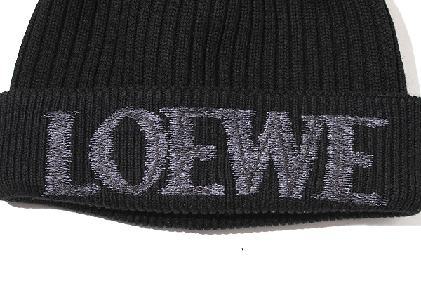 LOEWE ロゴ入り ブラック ニットビーニー 楽天市場】LOEWE ロエベ Wool Beanie ニット帽 ウール ビーニー