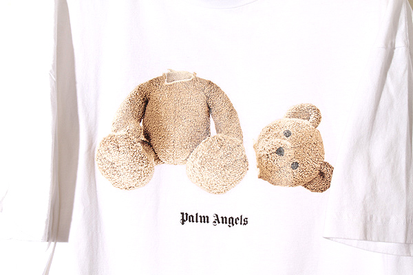関税送料込 〈Palm Angels〉バーニングパームTシャツ ホワイト 2022AW PALM ANGELS パームエンジェルス Bear Print Oversized T