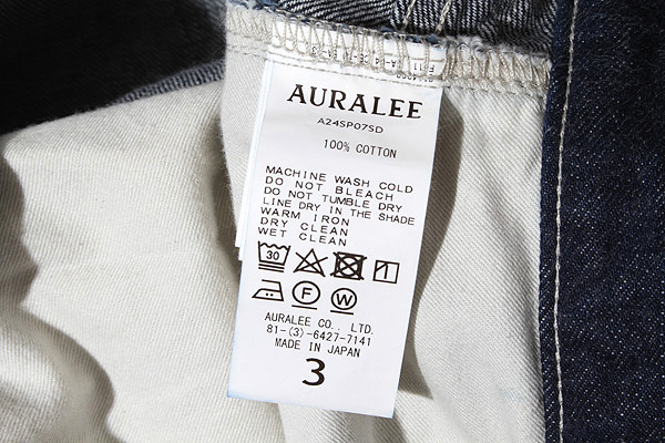 【新品未使用】auralee オーラリー2024ss パンツ 2024SS AURALEE オーラリー SELVEDGE LIGHT DENIM WIDE PANTS