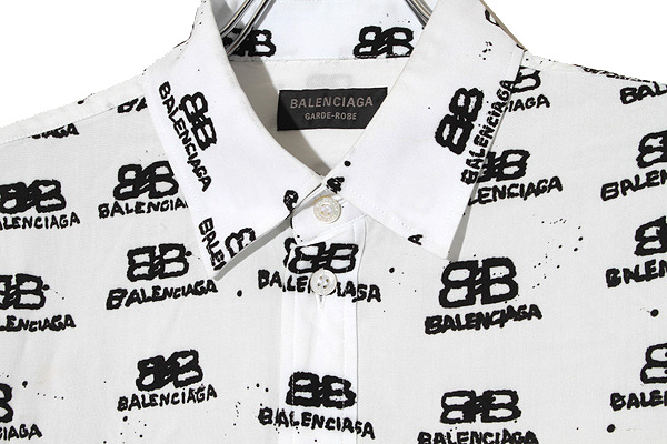 バレンシアガ ガルドローブライン BB PARIS 長袖シャツ 2 733755