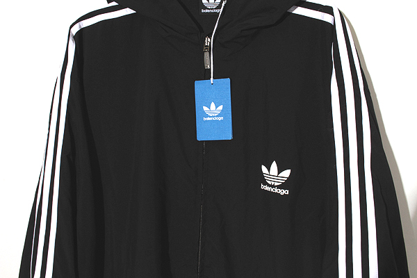 BALENCIAGA × adidas バレンシアガ アディダス Logo Print Zip-Up