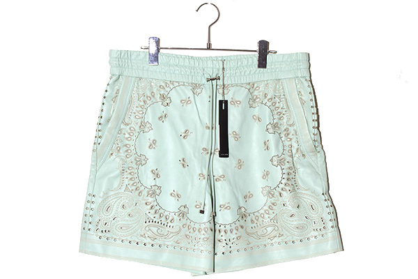 未使用品 2023AW AMIRI アミリ Leather Bandana Short ペイズリー