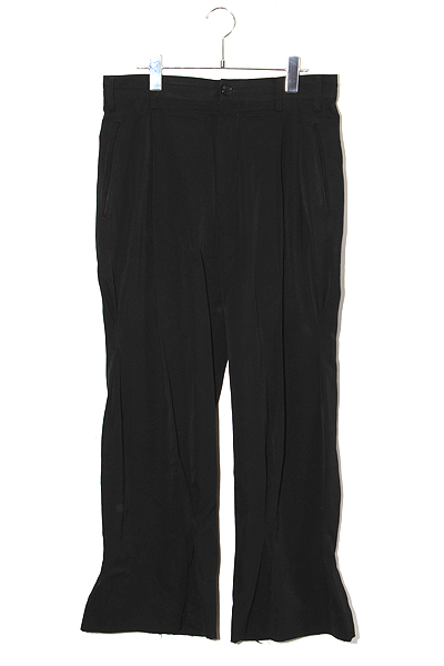KHOKI コッキ ラップシャツスラックスパンツ ウールパンツ ブラック KHOKI / コッキ】Pleat-detail pants（スラックス）｜KHOKI