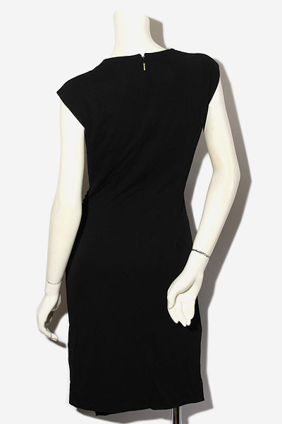 EPOCA エポカ ドレープ ノースリーブ ワンピース 40 BLACK ブラック