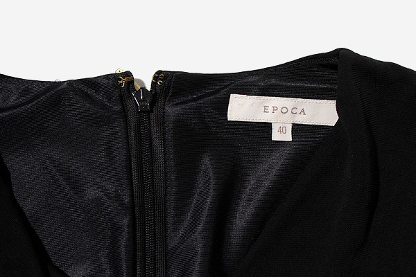 EPOCA エポカ ドレープ ノースリーブ ワンピース 40 BLACK ブラック