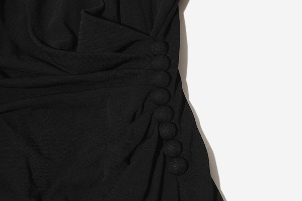 EPOCA エポカ ドレープ ノースリーブ ワンピース 40 BLACK ブラック