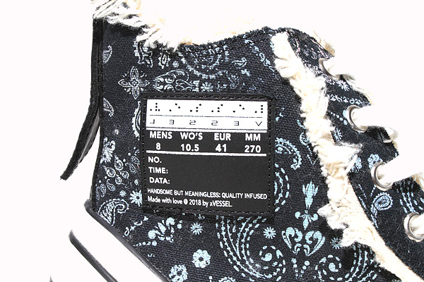 26.0cm VESSEL ヴェゼル G.O.P. High Paisley Anti-Slip And