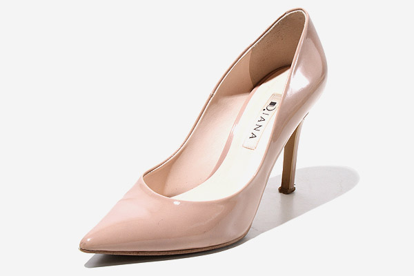 23cm DIANA ダイアナ シンプル ポインテッドトゥ エナメル パンプス