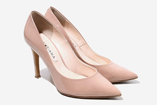 23cm DIANA ダイアナ シンプル ポインテッドトゥ エナメル パンプス