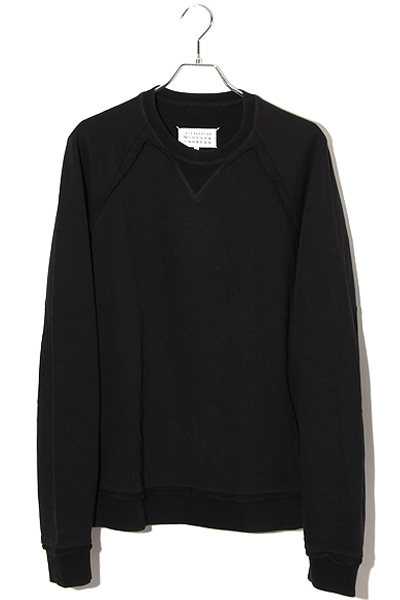 Maison Margiela エルボーパッチスウェット（黒・サイズ46） 18SS Maison Margiela 10 メゾンマルジェラ インサイドアウト