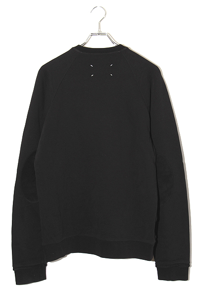 Maison Margiela エルボーパッチスウェット（黒・サイズ46） 最終価格】マルジェラmaison margielaエルボーパッチスウェット