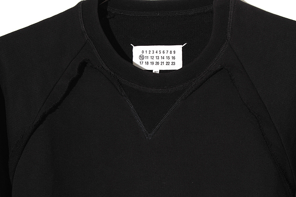 Maison Margiela エルボーパッチスウェット（黒・サイズ46） 最終価格】マルジェラmaison margielaエルボーパッチスウェット