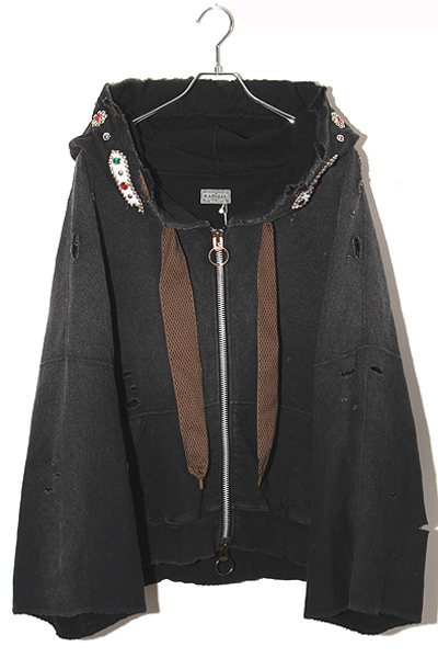 未使用品 KAPITAL キャピタル Thriller Distressed Devil Studs Hoodie