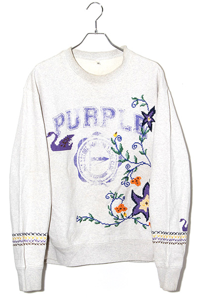 2024SS KHOKI コッキ Cross-Stitch Sweat Shirt クロスステッチ 2024SS KHOKI コッキ Cross-Stitch Sweat Shirt クロスステッチ