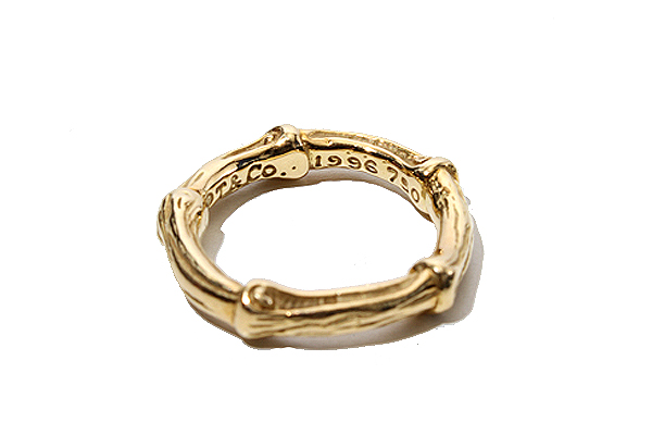 TIFFANY & CO. ティファニー 750 K18 バンブーリング 指輪 10号 GOLD 