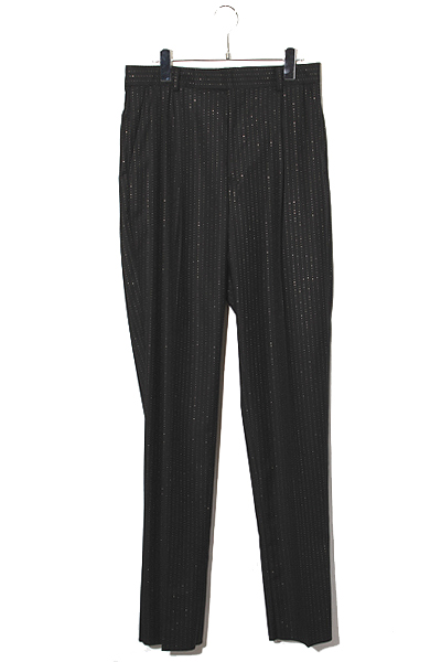 wackomaria GLITTER PLEATED TROUSERS ラメ DORMEUIL / GLITTER DOUBLE PLEATED TROUSERS【BROWN】｜WACKO MARIA