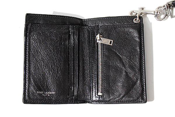 SAINT LAURENT ノースサウスチェーンウォレット ブラック 【公式通販】
