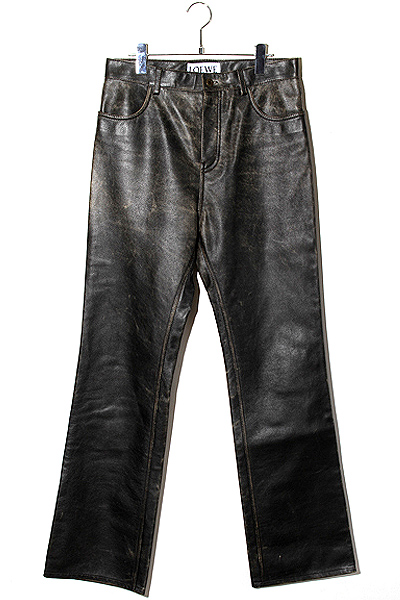 極上 ロエベ LOEWE ラムレザーパンツ 革パンツ leather pants 極上 ロエベ LOEWE ラムレザーパンツ 革パンツ leather pants