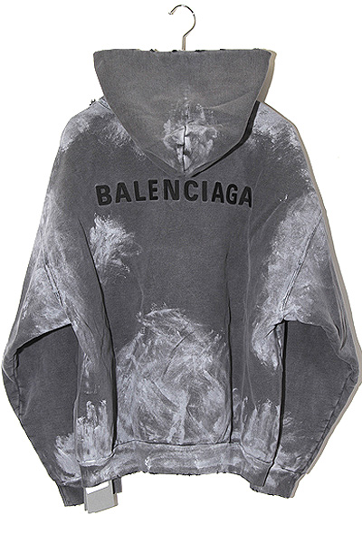 BALENCIAGA バレンシアガ フーディ グレー M 直営店セール 送料込】BALENCIAGA（バレンシアガ）フーディ