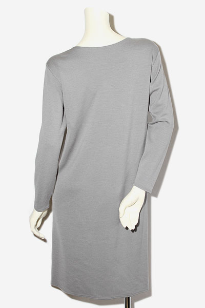 JURGEN LEHL ヨーガンレール ウール 長袖 ワンピース M GRAY グレー  