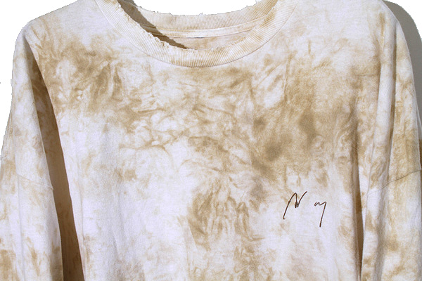 ANCELLM アンセルム BUTTERFLY CLUTCH 別注 MARBLING LS T-SHIRT Ex