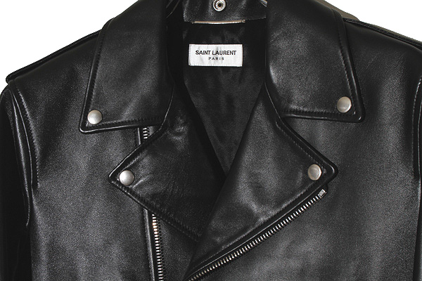 未使用品 SAINT LAURENT PARIS サンローラン パリ L01 ラムレザー 羊革 