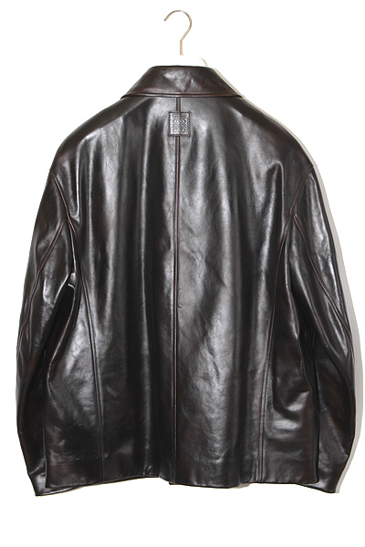 size50 ロエベ パンチングレザーブルゾン ヴィンテージ ダークブラウン size50 ロエベ パンチングレザーブルゾン ヴィンテージ ダークブラウン
