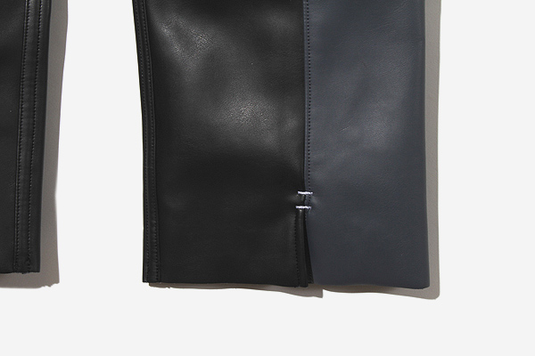 AVALONE パンツ AVALONE アヴァロン 2 TONE LEATHER PANTS バイカラー フェイク