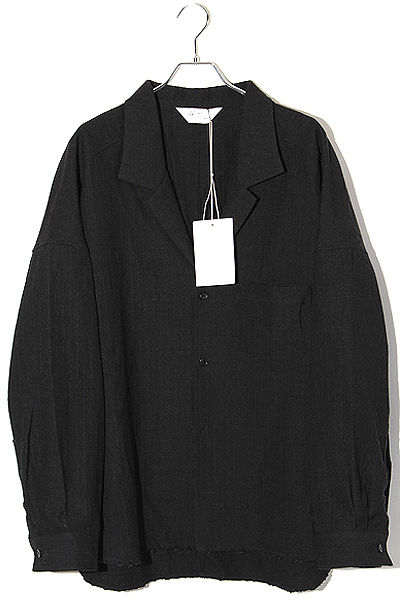 【中古】未使用品 2025AW ANCELLM アンセルム WASH WOOL TAILORED SHIRT 2 CHARCOAL チャコール ANC-SH73-A 未使用品 2025AW ANCELLM アンセルム WASH WOOL TAILORED SHIRT ウール