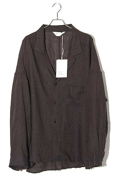 ANCELLM / 25AW/WOOL KERSEY TAILORED SHIRT/長袖シャツ/1/ウール/BLK/ANC-SH73-B 未使用品 2025AW ANCELLM アンセルム WOOL KERSEY TAILORED SHIRT