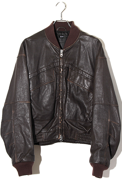 BEAMS ビームス 羊革 シープレザー ワイドショートフィット ユーズド 