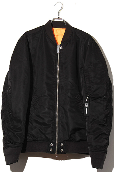 DIESEL ディーゼル リバーシブル フライトジャケット M BLACK ブラック 