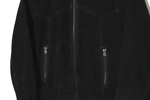 MINEDENIM マインデニム Calf Nubuck Zipup Rib BZ カーフ ヌバック