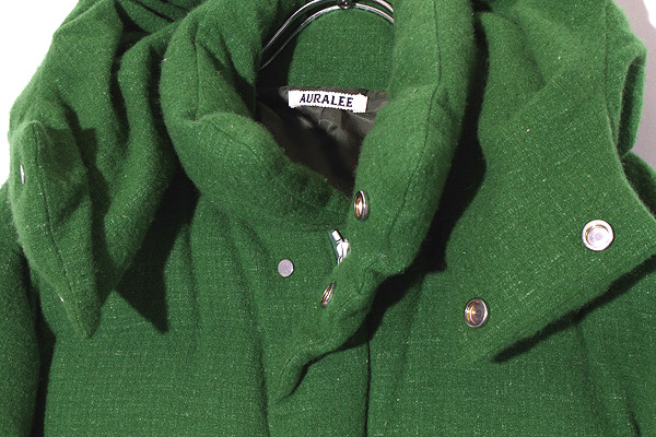 AURALEE オーラリー WOOL CASHMERE LIGHT TWEED DOWN JACKET ウール 