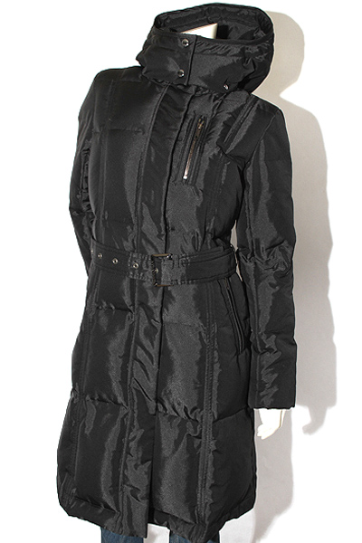 バーバリーロンドン ロングダウンコート チェック柄 黒茶 38サイズ バーバリーロンドン ロングダウンコート チェック柄 黒茶 38サイズ