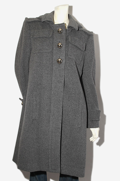 GIVENCHY ジバンシィ ウール カシミヤブレンド フーディ コート 42