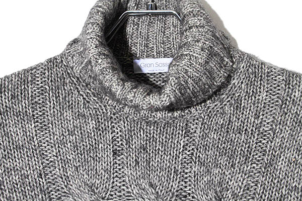 GRAN SASSO グランサッソ シルク混 ケーブル編み ミドルゲージ