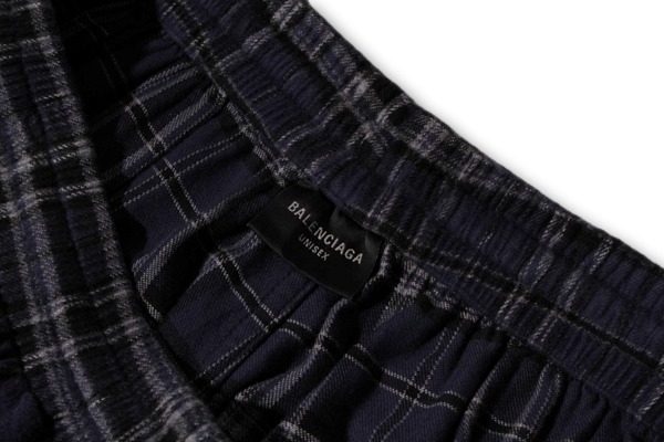 2024AW BALENCIAGA バレンシアガ サイドロゴ フランネルチェック 
