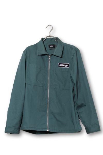 STUSSY ステューシーフルジップ ワークジャケット M GREEN グリーン STUSSY ステューシーフルジップ ワークジャケット M GREEN グリーン