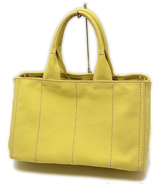 プラダ PRADA CANAPA ロゴプリント キャンバス トート バッグ