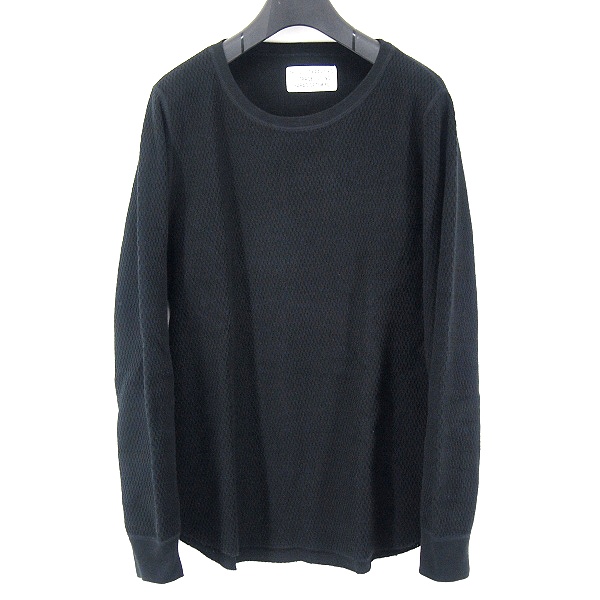 ワコマリア WACKO MARIA 17AW サーマル カットソー 黒 M メンズ 005 