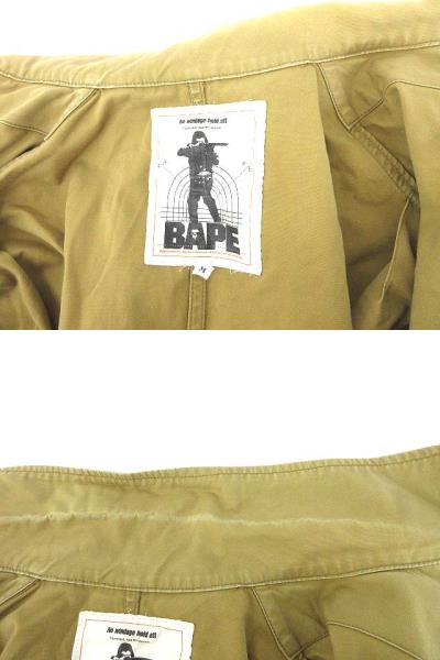 アベイシングエイプ ベージュ ダービージャケット A BATHING APE A BATHING APE アベイシングエイプ ダウンジャケット