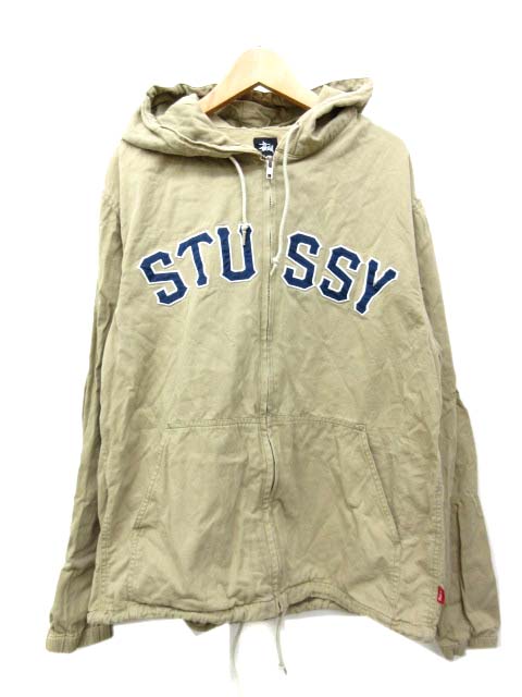 ステューシー STUSSY ジャケット ジップアップ フード付 ロゴ  