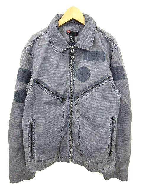 ディーゼル DIESEL ジャケット ブルゾン ジップアップ ネイビー